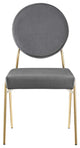 Craft Performance Velvet Dining Side Chair, Gold Gray