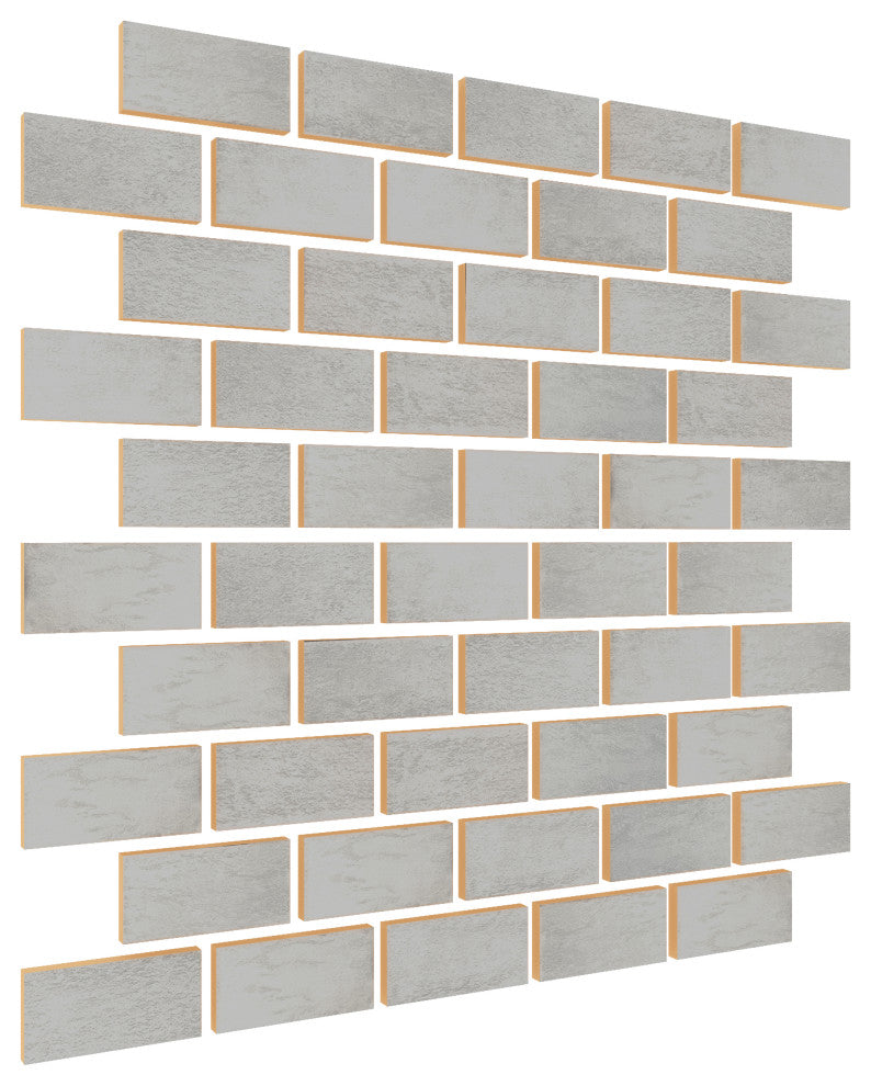 CastelloUSA Anacleto Ceramic Pressed 1"x2" Mosaic Tile, White