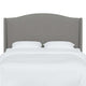 Camelback Wingback Headboard, Linen Gray, King