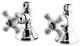 Kingston Brass Straight Stop Shut Off Valve, Polished Chrome