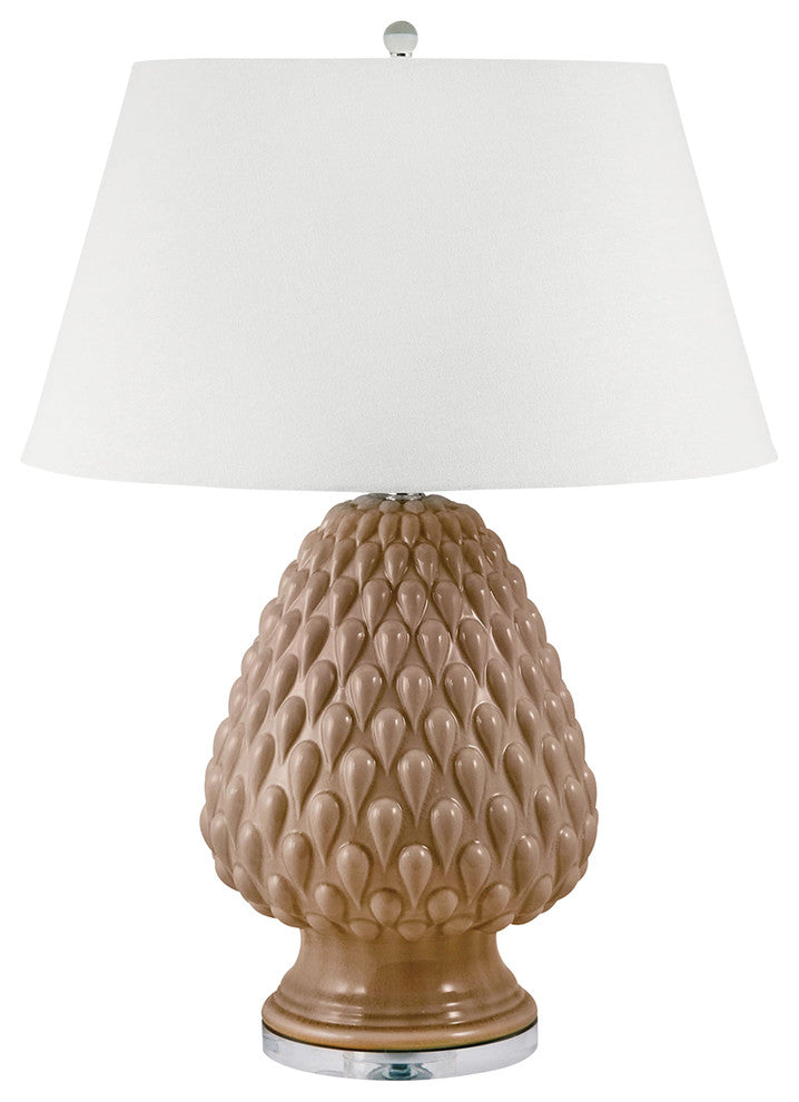 Raindrop Ceramic LED Table Lamp, Cream