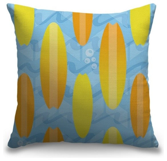 "Surf Board City" Pillow 20"x20"