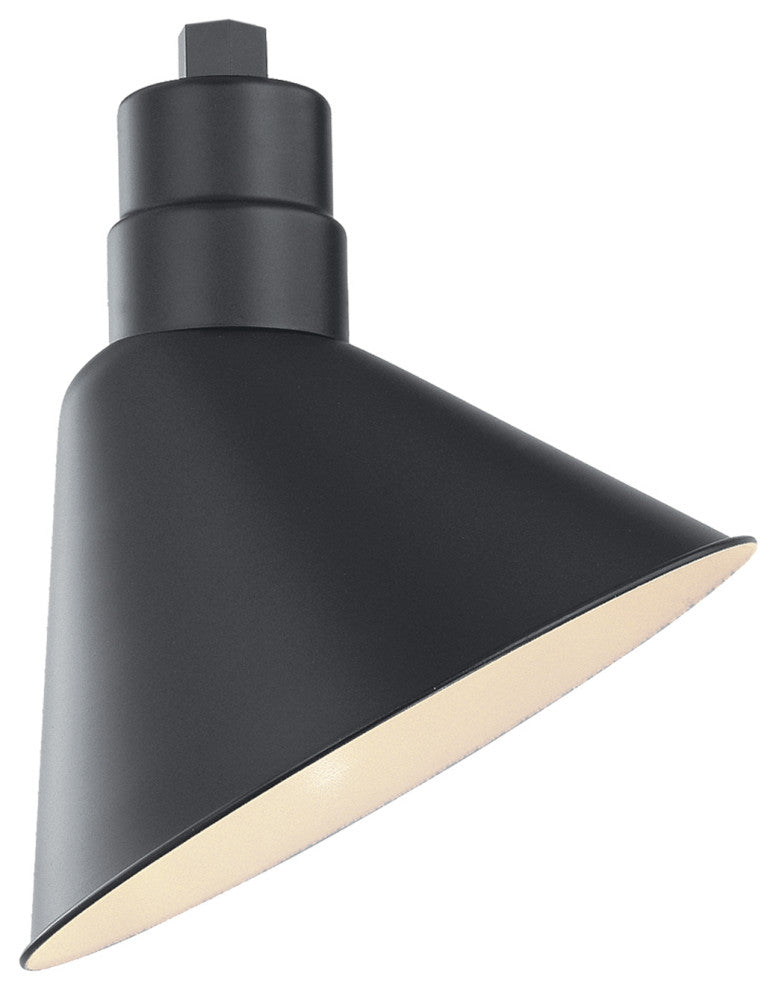 R Series Collection 1 Light 12 in. Satin Black RLM Angle Shade