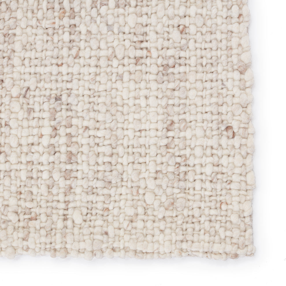 Jaipur Living Season Handmade Solid Area Rug, Cream/Tan, 5''x8''