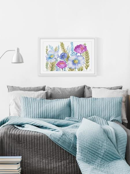 "Bountiful Blooms" Framed Painting Print, 18"x12"