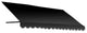 Awntech 5' Dallas Retro Acrylic Fabric Fixed Awning, Black