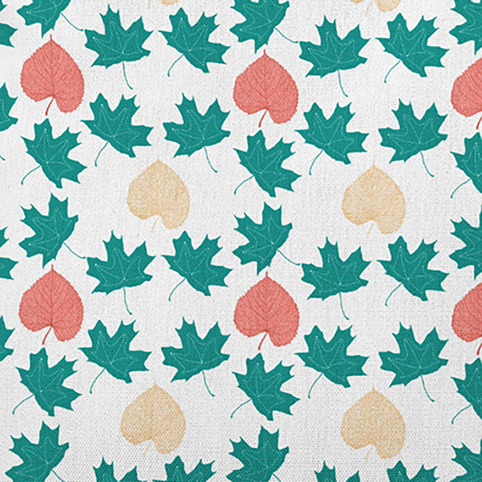 Lots of Leaves Indoor/Outdoor Throw Pillow, Unreal Teal, 20"x20"