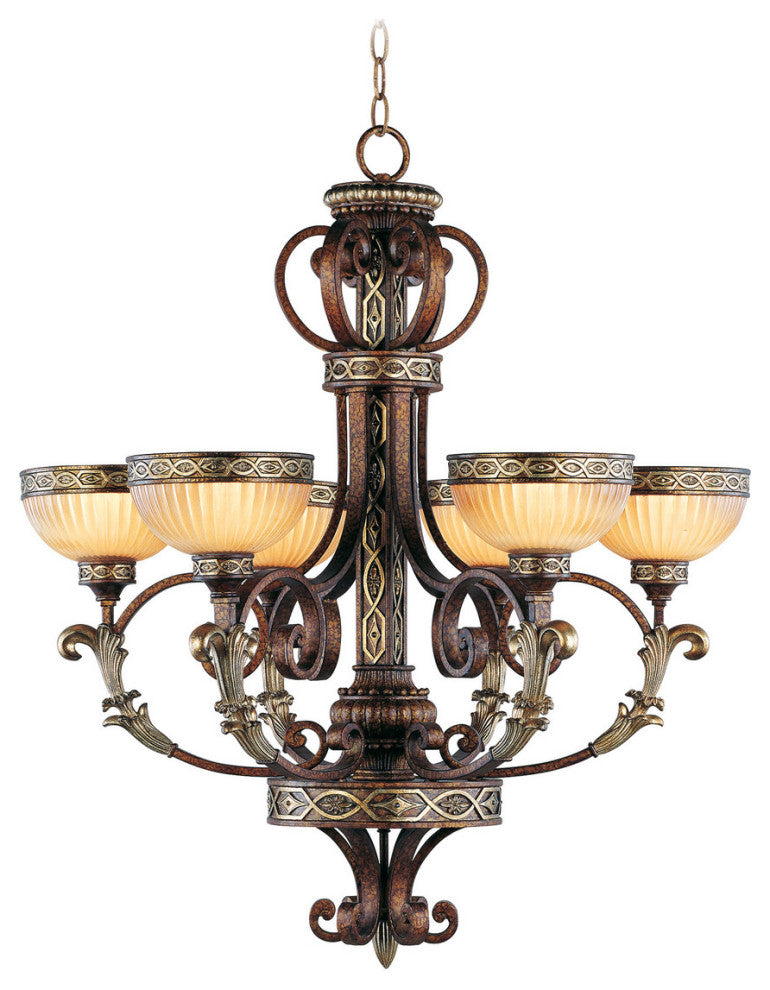 Livex Lighting 6 Light Pbz Chandelier - 8526-64