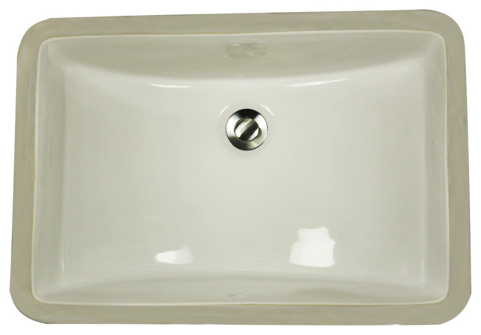 Nantucket Sinks 18"x12" Undermount Ceramic Sink, Bisque