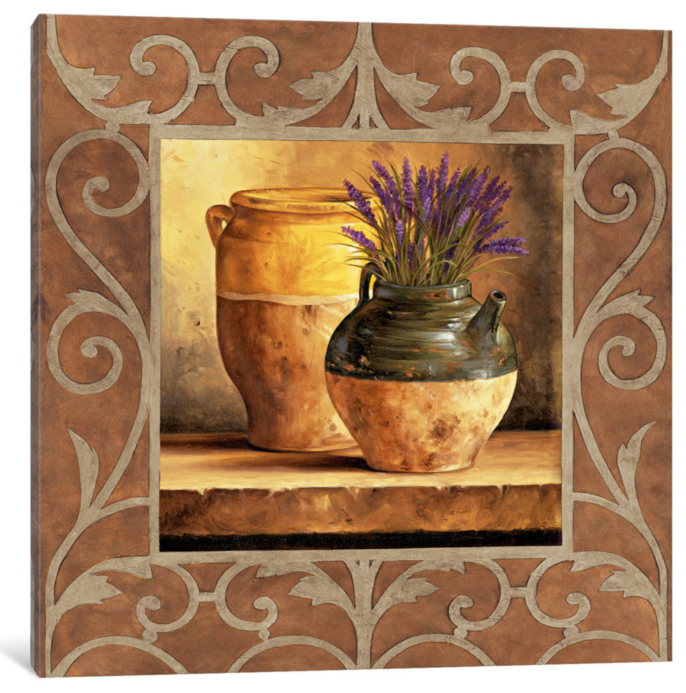 "Vases With Lavender" by Andres Gonzales, Canvas Print, 37"x37"