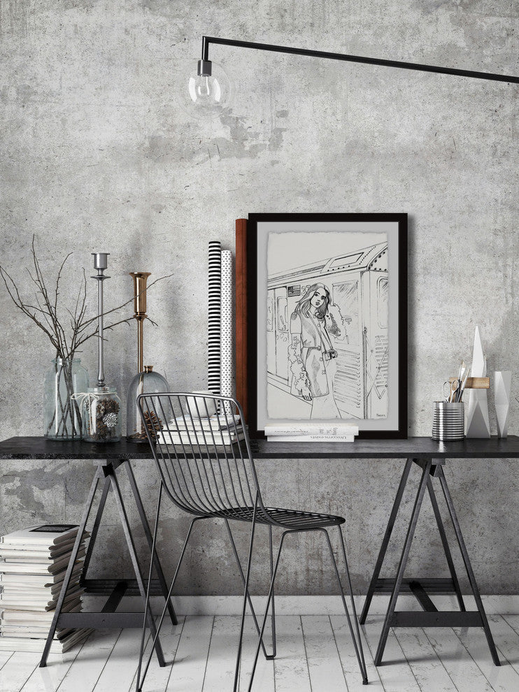 "Tram Fashion" Framed Painting Print, 30"x45"