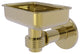 Continental Wall Mount Soap Dish Holder With Groovy Accents, Unlacquered Brass