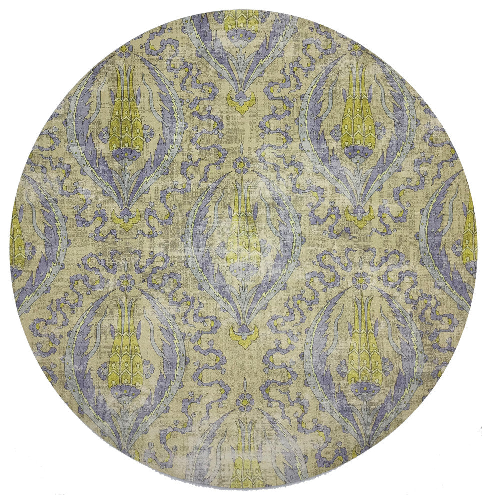 Byzantine Jewel Gold 16" Round Pebble Placemat, Set of 4