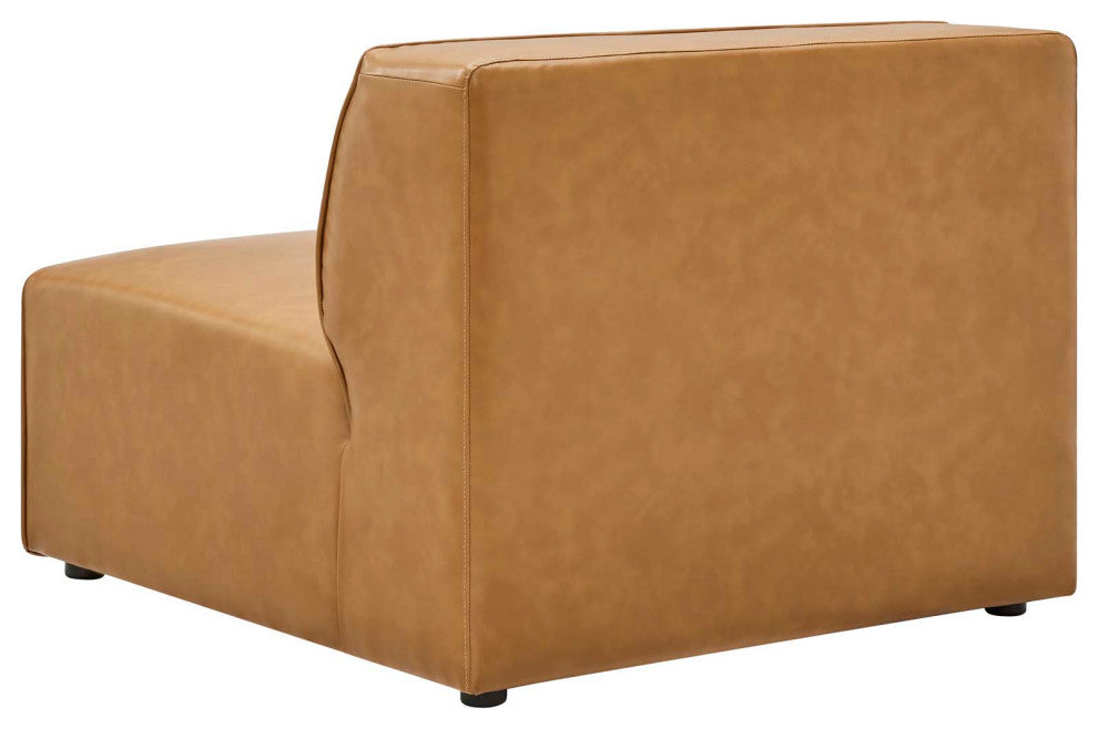 Sectional Sofa Set, Faux Vegan Leather, Tan, Modern, Living Lounge Hospitality