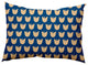 Simple Tulip Design Decorative Throw Pillow, Dark Cobalt Blue, 14"x20"