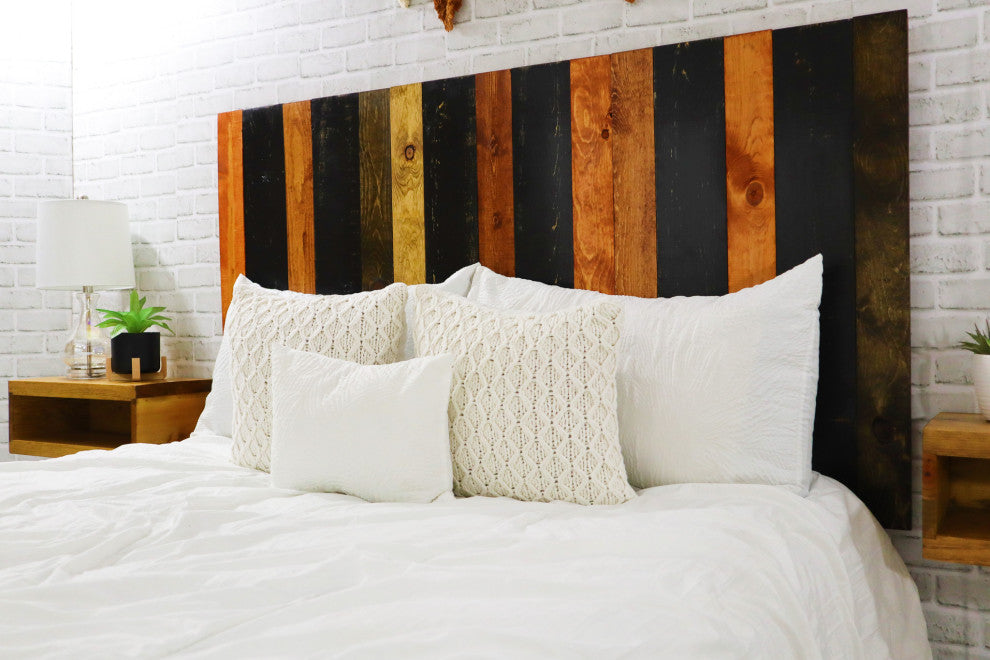 Handcrafted Headboard, Leaner Style, Cabin Mix, Full