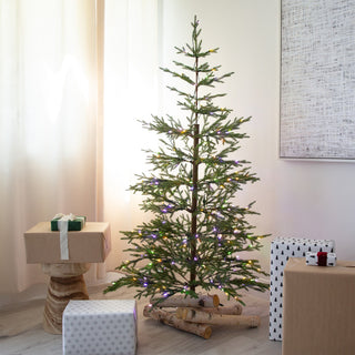 6ft. Pre-Lit Artificial Natural Fresh Cut Fir Christmas Tree