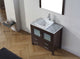 Dior 30" Single Bathroom Vanity, Espresso, Marble, Brushed Nickel Faucet