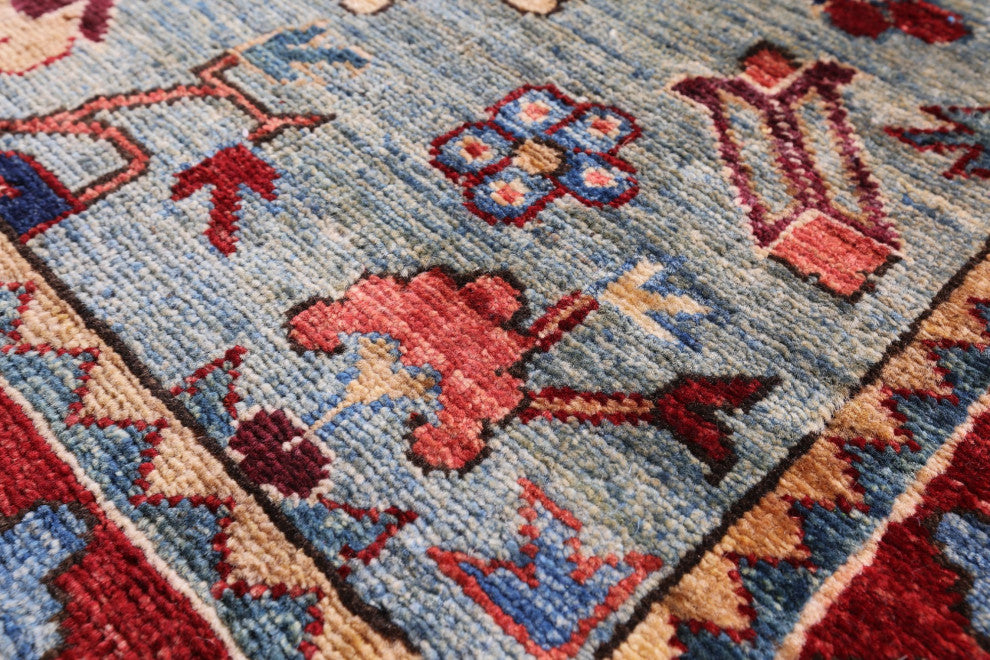 2' 7" X 19' 7" Runner Persian Fine Serapi Hand Knotted Rug - Q12687
