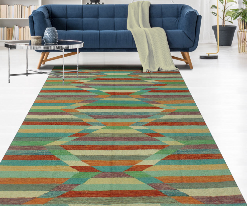 Winchester Kilim Halide Purple/Red Rug, 5'7x7'9