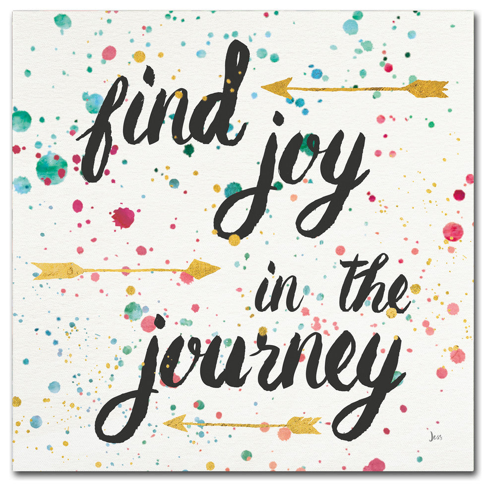 Jess Aiken 'Think Happy I' Canvas Art, 18x18
