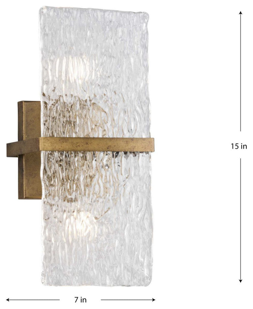 Chevall Collection 2-Light Modern Organic Wall Sconce, Gold Ombre