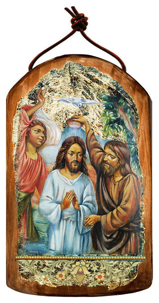 Icon Christening Wooden Ornament
