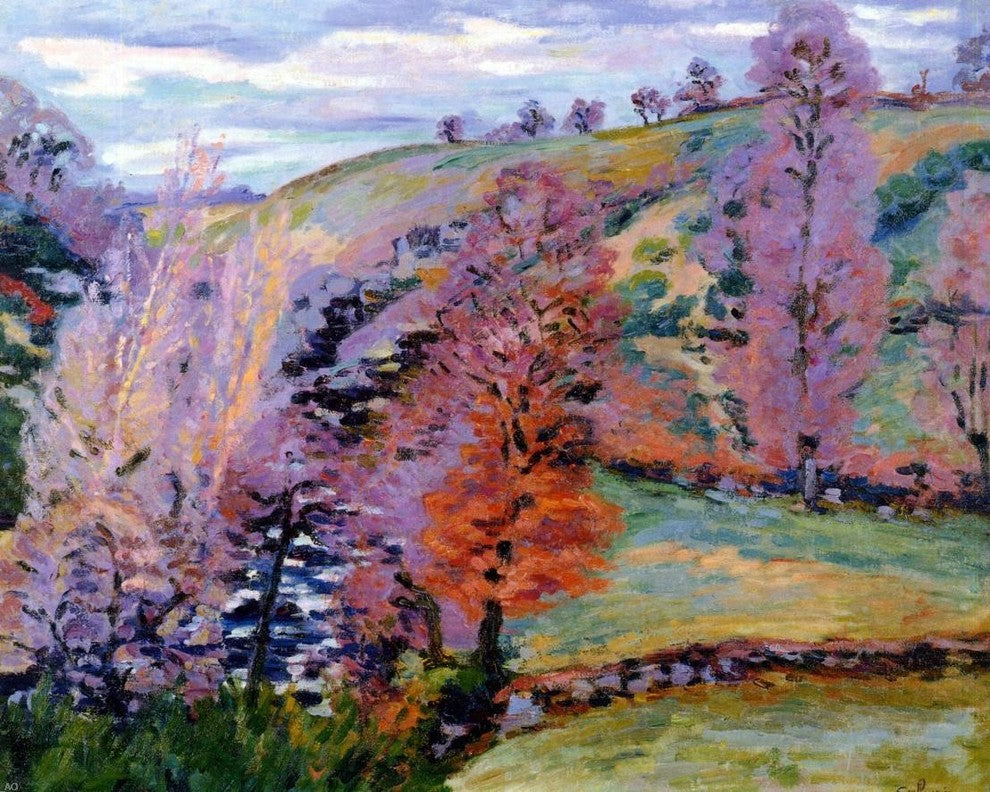 Armand Guillaumin A Crozant Landscape, Also known as Grey Weather Canvas Wrap