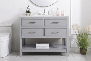 Home Living 42" Single Bathroom Vanity, Gray