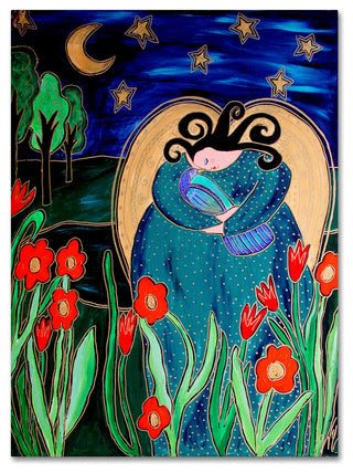 Wyanne 'Big Diva Angel With Bird' Canvas Art, 32"x24"