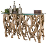 Uttermost Teak Wood Console