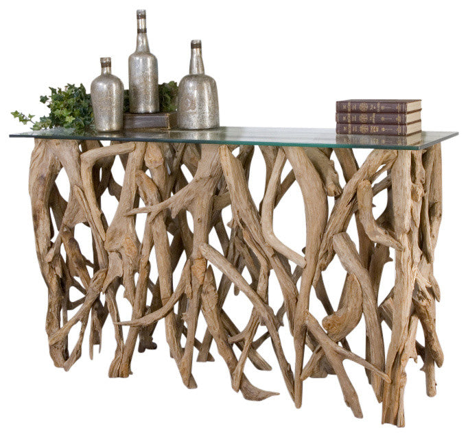 Uttermost Teak Wood Console