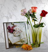 Evergreen Square Vase 8"