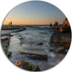 Sydney Sunrise Over Seashore, Seashore Disc Metal Wall Art, 11"
