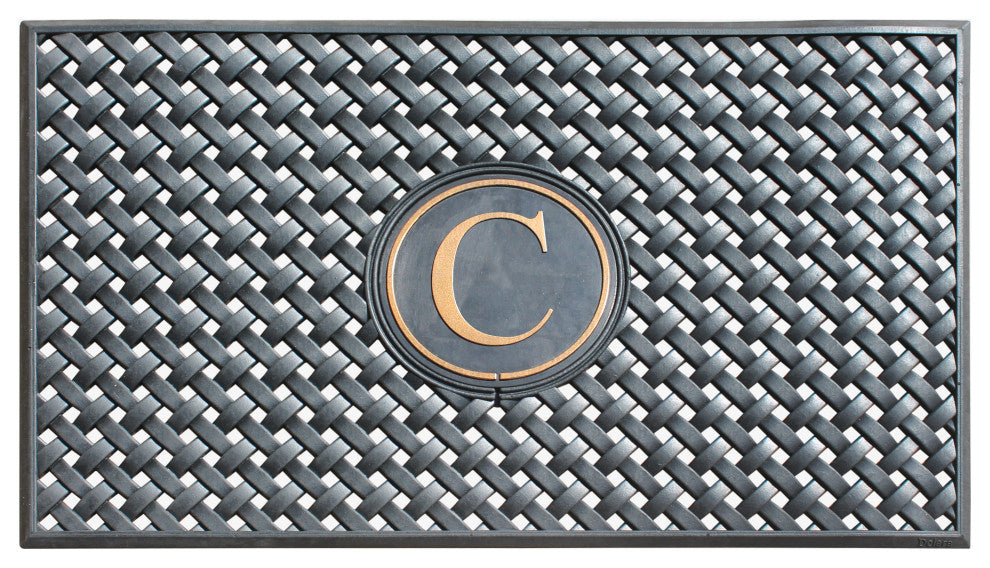 A1HC 100% Rubber Monogrammed Heavy Duty Durable Doormat 24"x39"�, C