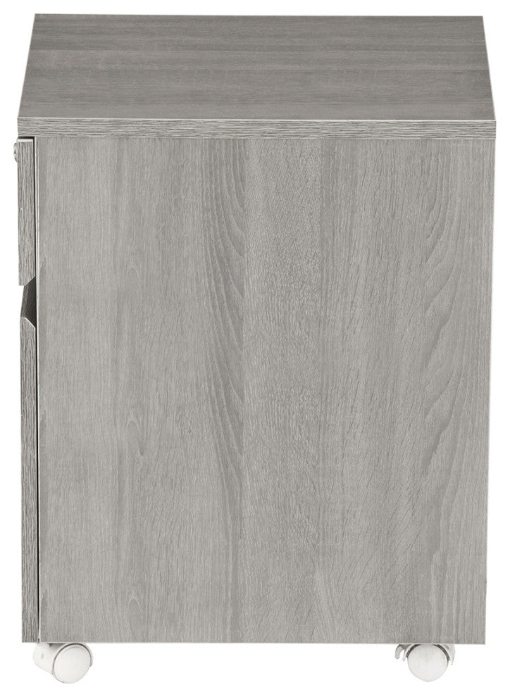 Techni Mobili Rolling 2-Drawer Vertical Filing Cabinet, Gray