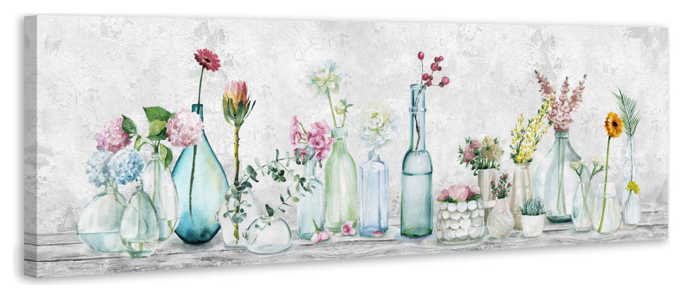 "Series of Colorful Flowers" Painting Print on Wrapped Canvas