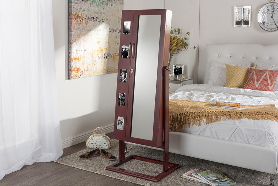 Vittoria Square Foot Floor Standing Storage Jewelry Armoire Cabinet