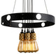 WAREHOUSE OF TIFFANY'S LD4514 Jeanette 23 in. 6-Light Indoor Black Finish