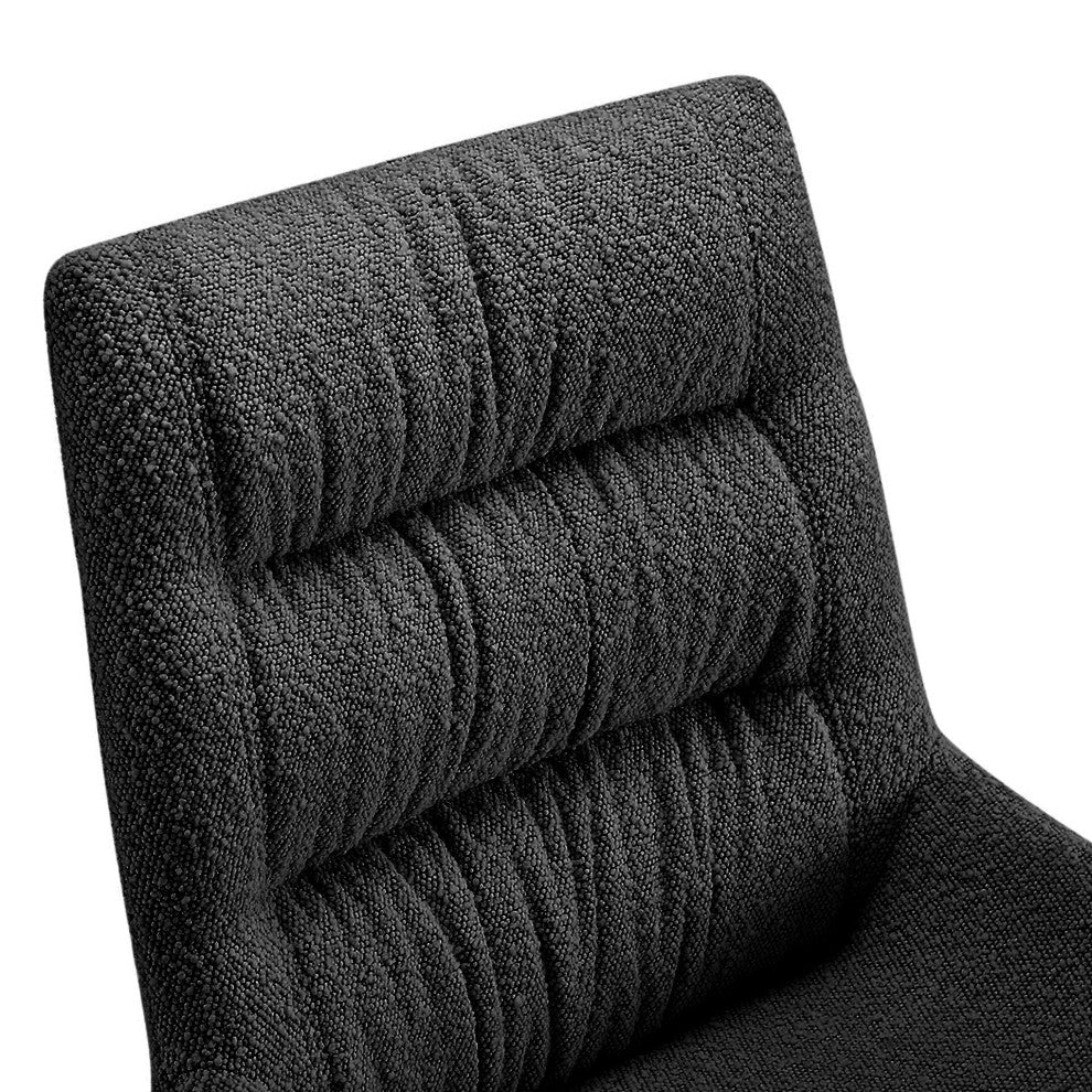 Kelsey Fabric Dining Side Chair, Boucle Black, Set of 2