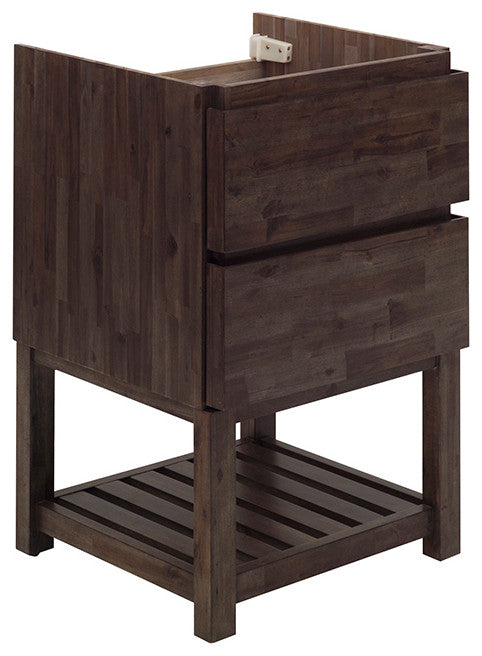 Formosa Floor Standing Open Bottom Double Sink Modern Bathroom Cabinet, 58"
