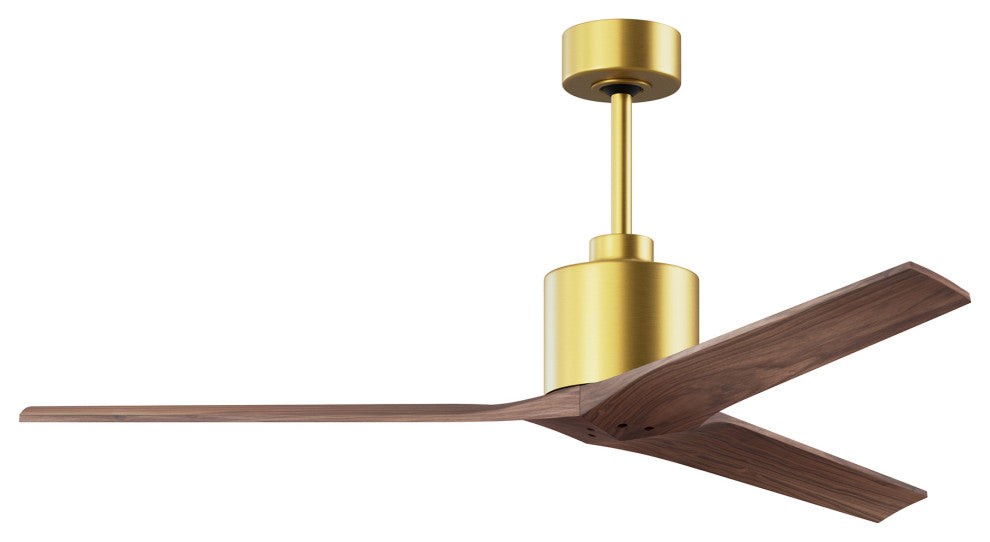 Mollywood  42" Ceiling Fan, Brushed Brass/Walnut Tone, 60