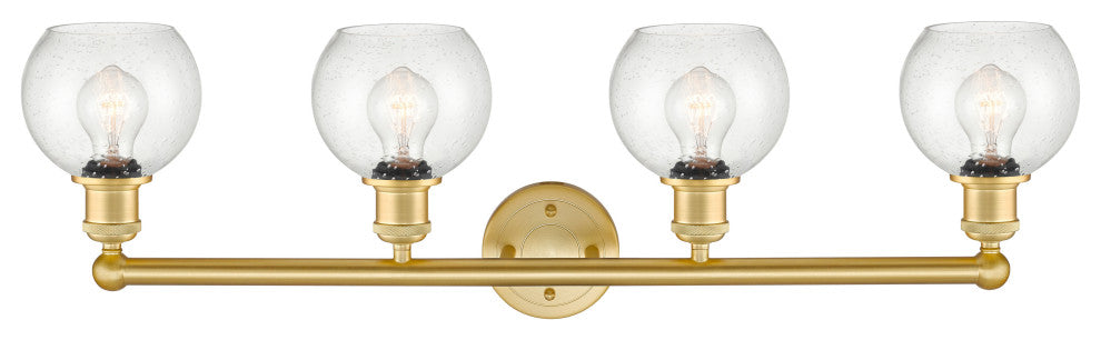 Athens 4-Light 33" Bath Vanity Light, Satin Gold, Seedy