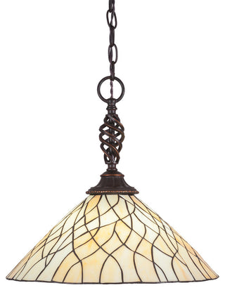 Elegante 1-Light Pendant, Dark Granite/Sandhill Art