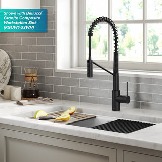 Oletto Touchless Pull-Down 1-Hole Kitchen Faucet, Black