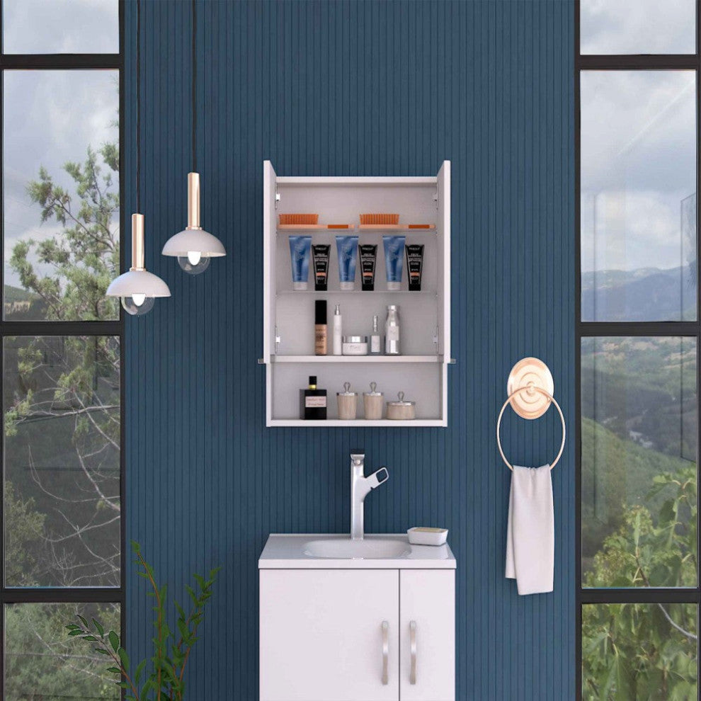Medicine Cabinet With Mirror Lexington, Bathroom, White