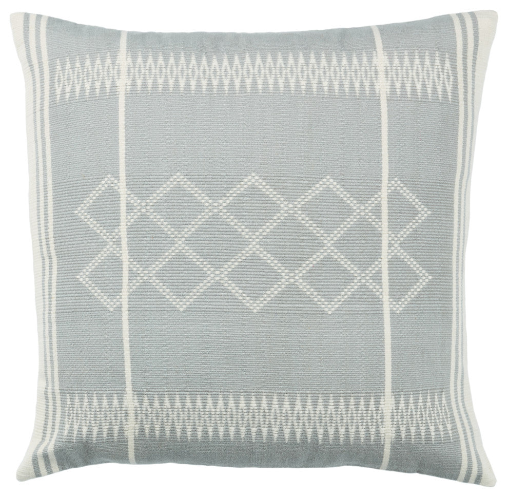 Jaipur Living Sanis Tribal Light Gray/Cream Poly Fill Pillow 18" Square