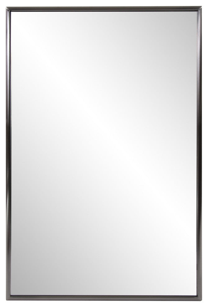 Brushed Titanium Rectangular Wall Mirror