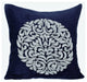 Navy Blue Velvet Pillows 20"x20" Sofa Pillow Covers, Navy Turkish Dream