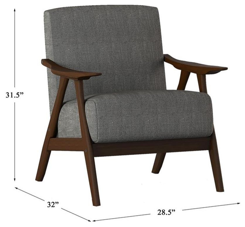 Lexicon Damala Upholstered Accent Chair in Gray